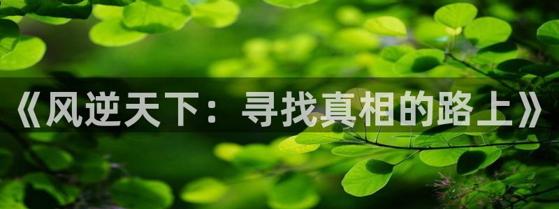 拷贝漫画最新版本2024：《风逆天下：寻找真相的路上》